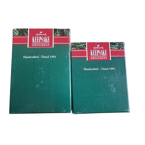 Vtg Hallmark Christmas Ornaments Daughter 1991 & Mom & Dad 1991 - Picture 4 of 5